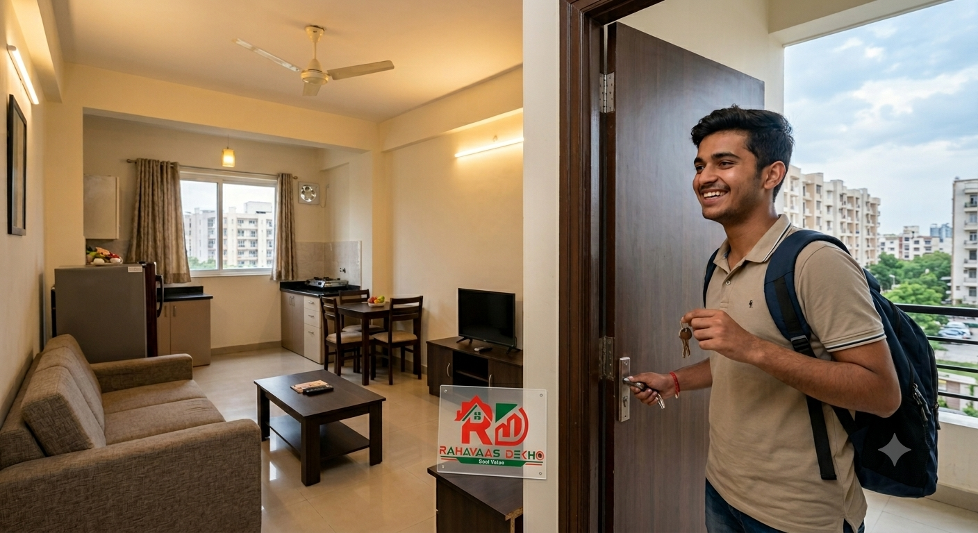 1BHK Fully Furnished Flats for Boys Under 12K in Jaipur