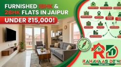 Furnished 1BHK & 2 BHK flats for Rent in Jaipur.